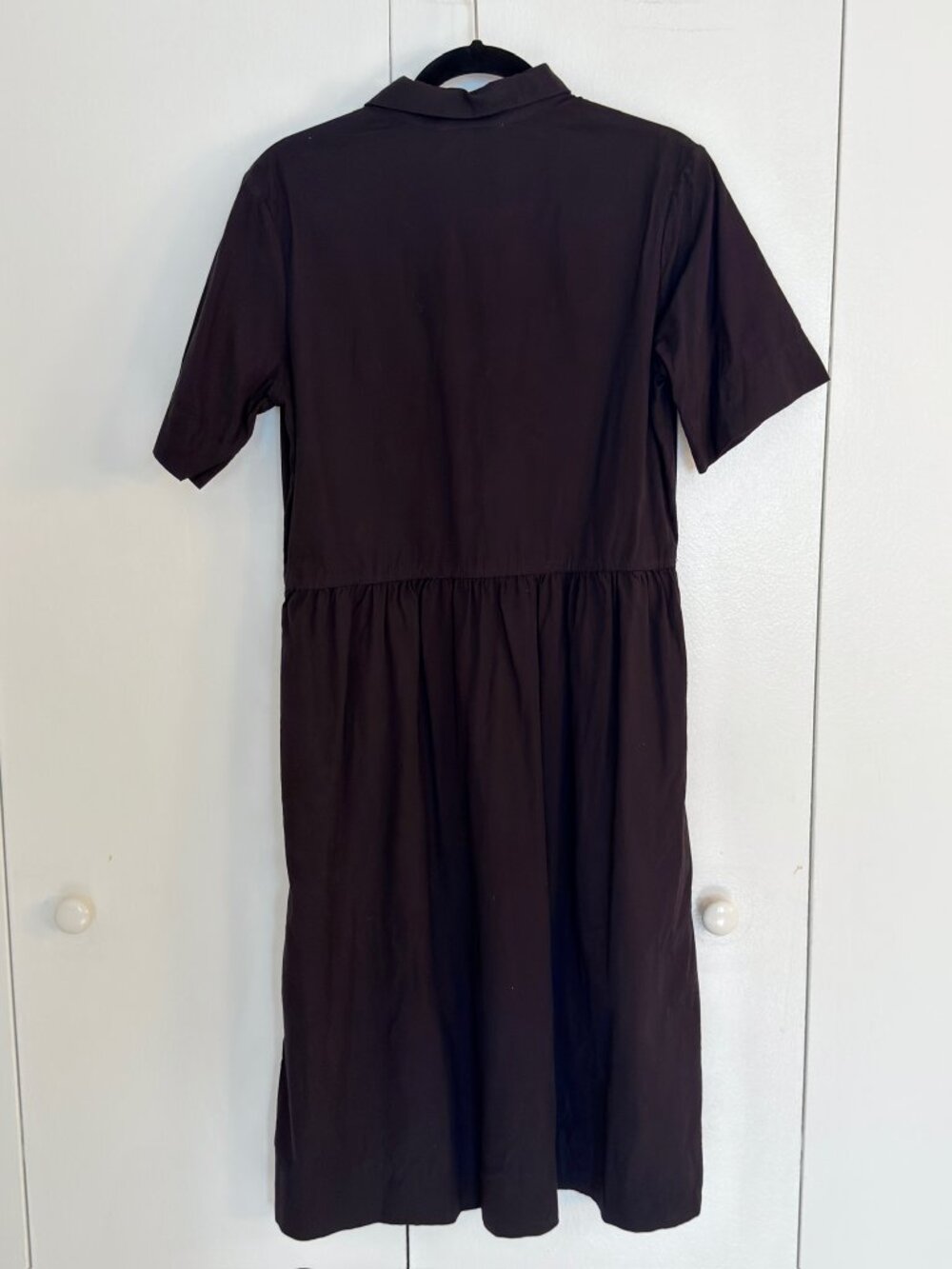 Everlane The Parklet Shirtdress Black Cotton Short Sleeve Size 4 - Picture 7 of 9